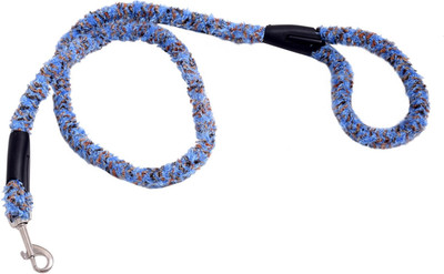 

SRI High Quality Extra Soft Grip Fur Dog Leash With Brass Snap Hook 121.92 cm Dog Cord Leash(Blue)