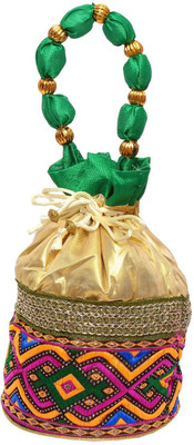 

Bagaholics Ethnic Silk Potli Batwa Potli(Multicolor)