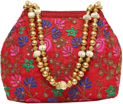 

Bagaholics Ethnic Silk Potli Batwa Potli(Multicolor)