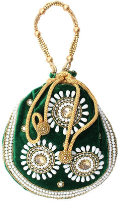 

Bagaholics Ethnic Velvet Potli Batwa Potli(Multicolor)