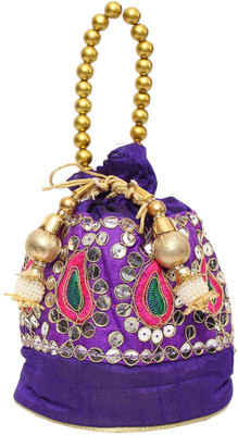 

Bagaholics Ethnic Silk Potli Batwa Potli(Multicolor)