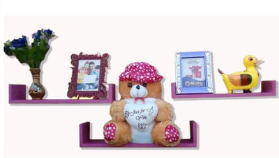 

Wooden Art & Toys na MDF Wall Shelf(Number of Shelves - 3, Purple)