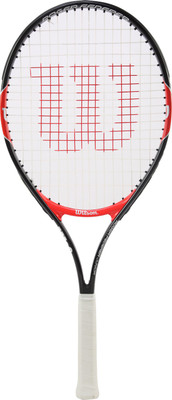 

Wilson Roger Federer 25 Black, Red, White Strung Tennis Racquet(3 7/8 inch, 225 g)