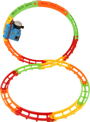 

Montez Tomas 17pcs High Speed Engine Creative Roller Track Set Toy with Dazzling Light and Real Sound Effect(Blue)