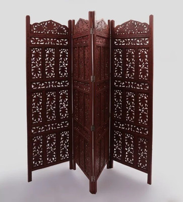 

Onlineshoppee Solid Wood Decorative Screen Partition(Free Standing, Finish Color - Brown)