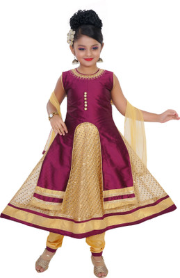 

Saarah Self Design Kurta & Churidar(Stitched, Maroon