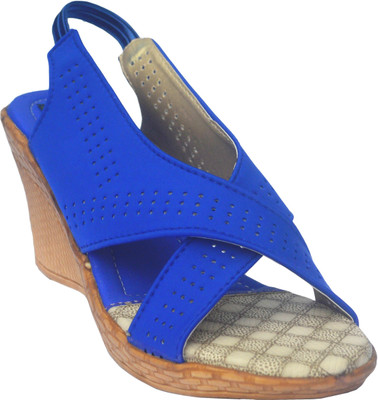 

Hedgehog Women Blue Wedges