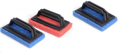 

Bajrang Tile cleaning multipurpose scrubber Brush with handle(03 pcs.) Scrub Pad(Medium, Pack of 3)