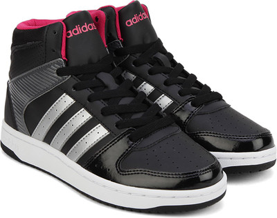 

ADIDAS NEO VS HOOPSTER MID W Sneakers For Women(Black, Cblack/msilve/bopink