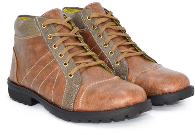 

Alberto Calza Army Style Boots For Men(Brown