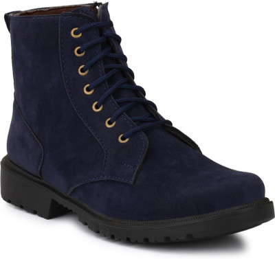 ZebX Boots For Men(Navy, Blue