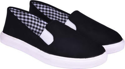 

Jade Lycra Fabric Loafer Loafers For Women(Black