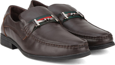 

Pavers England Genuine Leather Loafers For Men(Brown