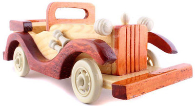 

Woodde Wooden British Car Decorative Showpiece - 8 cm(Wooden, Multicolor)