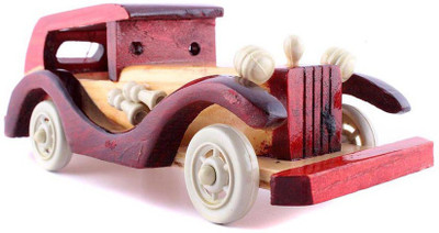 

Woodde Wooden British Car Decorative Showpiece - 7 cm(Wooden, Multicolor)
