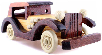 

Woodde Wooden British Car Decorative Showpiece - 7 cm(Wooden, Multicolor)