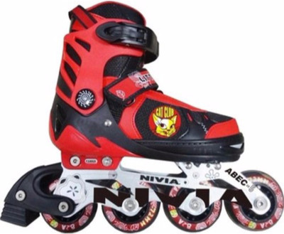 

Nivia Cat Club In-line Skates - Size 10 UK(Red, Black)