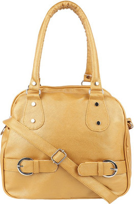 

SV Creations Women Formal Gold PU Sling Bag