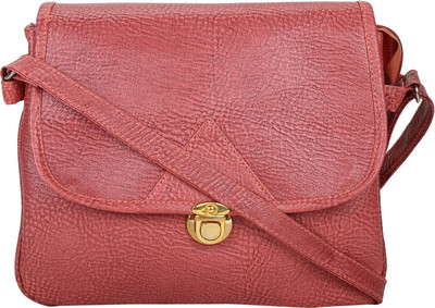 

MTE Girls Casual Pink Leatherette Sling Bag
