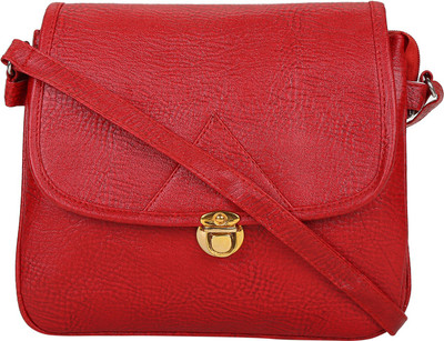 

MTE Girls Casual Red Leatherette Sling Bag