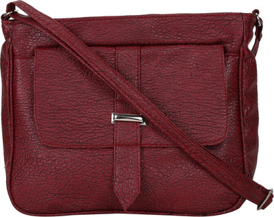 

MTE Girls Casual Maroon Leatherette Sling Bag
