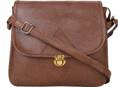 

MTE Girls Casual Brown Leatherette Sling Bag