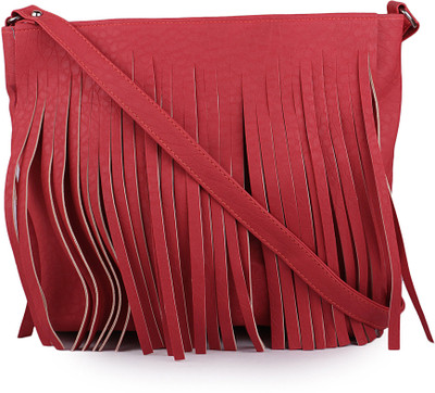 

SKMARTS Women Casual Maroon PU Sling Bag