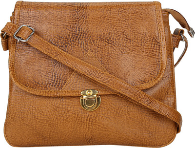 

MTE Girls Casual Yellow Leatherette Sling Bag