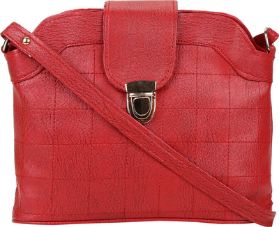 

MTE Girls Casual Red Leatherette Sling Bag