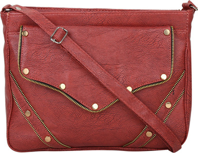 

MTE Girls Casual Pink Leatherette Sling Bag