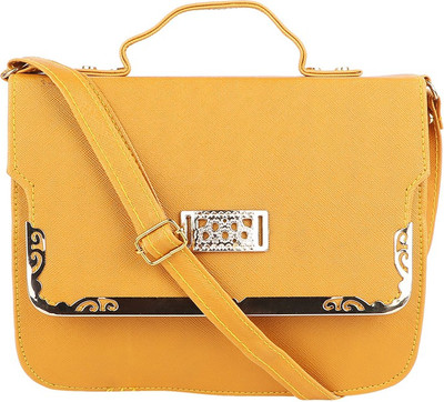 

SV Creations Women Formal Orange PU Sling Bag