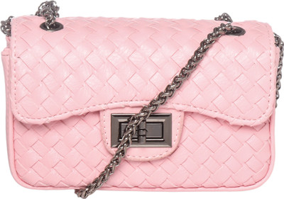 

MONOKROME NEW YORK Women Evening/Party Pink PU Sling Bag