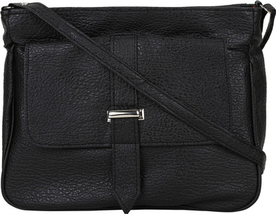 

MTE Girls Casual Black Leatherette Sling Bag