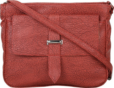 

MTE Girls Casual Pink Leatherette Sling Bag