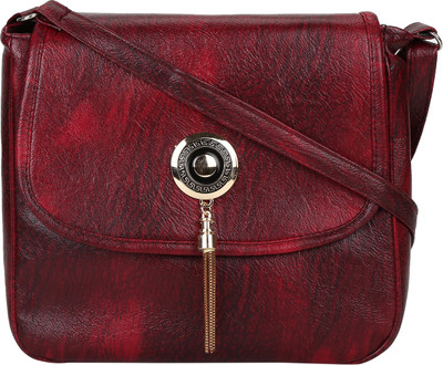 

MTE Girls Casual Maroon Leatherette Sling Bag