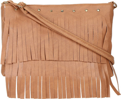 

MTE Girls Casual Beige Leatherette Sling Bag