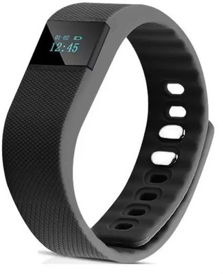 

NewveZ Bluetooth Smart Bracelet Compatible With All Smart Mobile(Black Strap, Size : Regular)