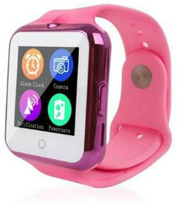 

IZED LOVE PINK Anti lost Smart Watch for kids & adults , Bluetooth Android & Ios Connectivity, with sim & memory card supported, also with camera feature Smartwatch(Pink Strap)