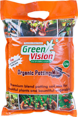 Greenvision Organic Potting Mix 1 kg Soil Manure(1 kg Powder)