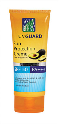 

Astaberry Broad Spectrum Protection From UVA & UVB Rays. Lightens Skin Tone. Sweat & Water Resistant - SPF 50 PA+++(50 ml)