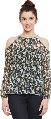Miss Chase Casual Sleeveless Floral Print Women Multicolor Top