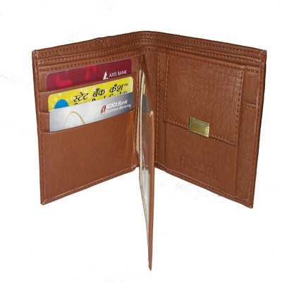 

E MALL Men Tan Artificial Leather Wallet(4 Card Slots)