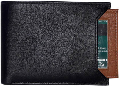 

Elligator Men Black Artificial Leather Wallet(5 Card Slots), Black-10