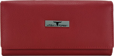 

Urban Forest Women Red Genuine Leather Wallet(11 Card Slots)