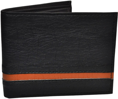 

Elligator Men Black Artificial Leather Wallet(5 Card Slots), Black-01