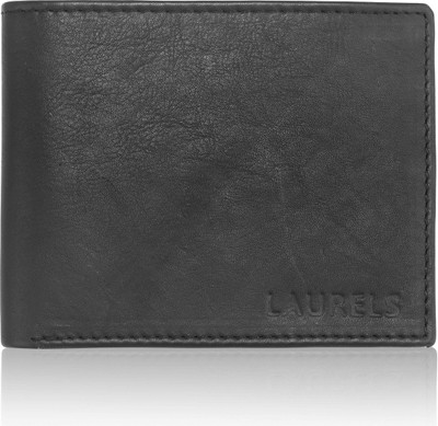 

Laurels Men Black Genuine Leather Wallet(3 Card Slots)