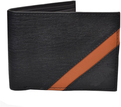 

Elligator Men Black Artificial Leather Wallet(5 Card Slots), Black-03
