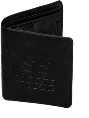 

madley Men Black Artificial Leather Wallet(4 Card Slots)