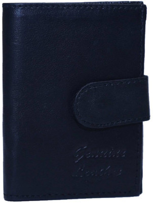 

Elligator Men Black Genuine Leather Card Holder(16 Card Slots), Black-18