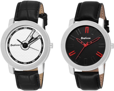 Besticon White and Black Dial Combo Analog Watch For Men Analog Watch  - For Men   Watches  (Besticon)